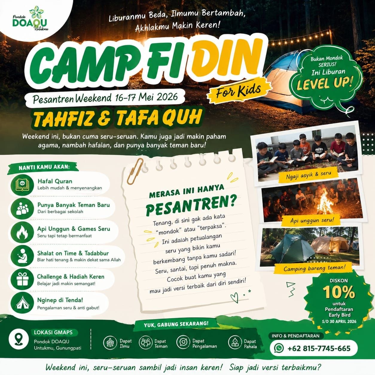 camp fii diin doaqu untukmu semarang