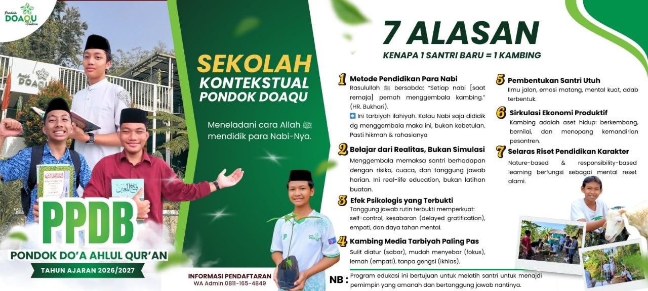 PPDB PONDOK DO’A AHLUL QUR’AN